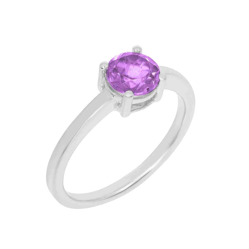 Amethyst Gemstone  Engagement Ring PD31344ALR AMETHYST